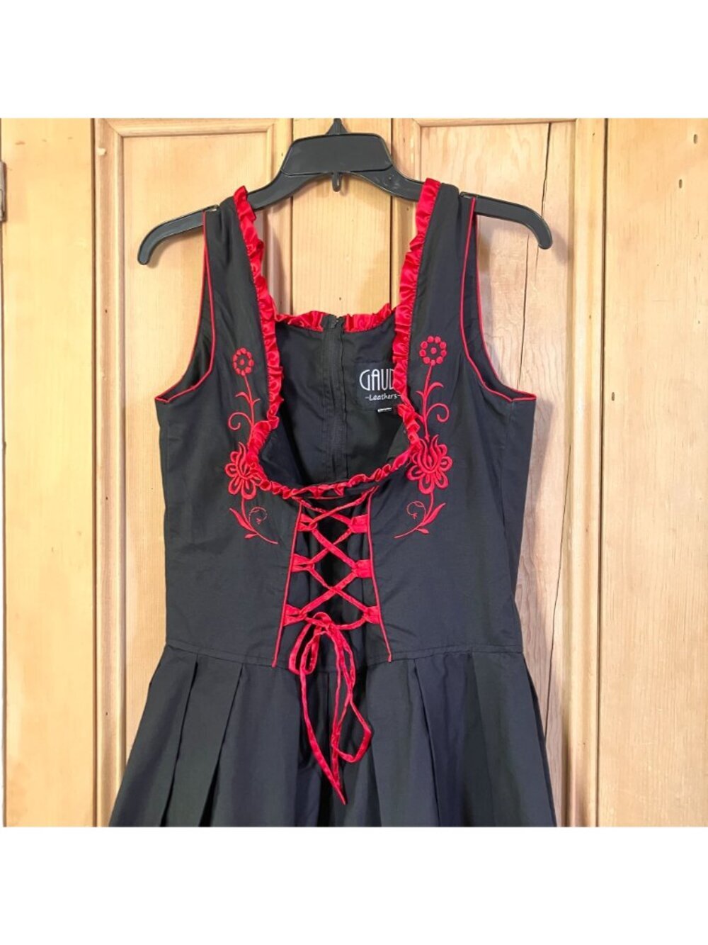 Gaudi Leathers Womens Oktoberfest German Lace Up Dress Size XL (44) Black SP EXC - Picture 2 of 12